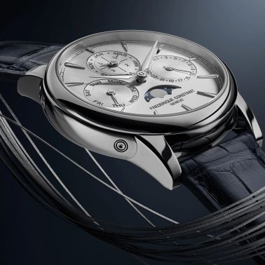 Frederique Constant Manufacture Classic Perpetual Calendar automatic silver dial leather strap 40 mm