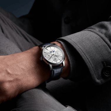 Frederique Constant Manufacture Classic Perpetual Calendar automatic silver dial leather strap 40 mm