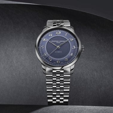 Montre Frédérique Constant Classics Première Automatique cadran bleu bracelet acier 38,5 mm
