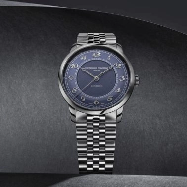 Montre Frédérique Constant Classics Première Automatique cadran bleu bracelet acier 38,5 mm