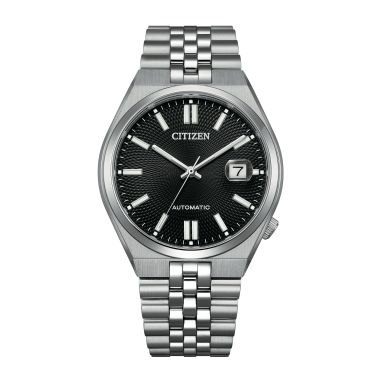 Citizen Tsuyosa 60 automatic watch black dial steel bracelet 40 mm