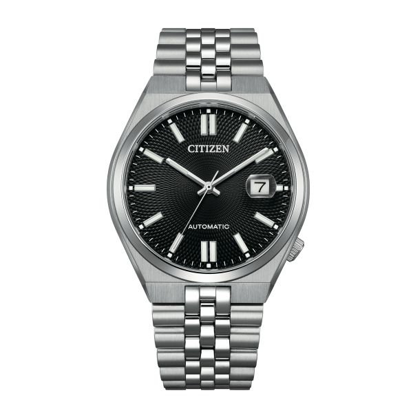 Montre Citizen Tsuyosa 60 automatique cadran noir bracelet acier 40 mm