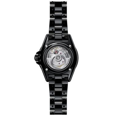 CHANEL J12 BLUSH automatic watch with black dial and black ceramic bracelet, 33 mm