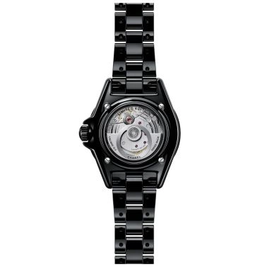 CHANEL J12 BLUSH automatic watch with black dial and black ceramic bracelet, 33 mm