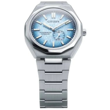 Citizen Super Zenshin 60 Super Titanium Automatic Watch with Blue Dial and Titanium Bracelet, 40.5 mm