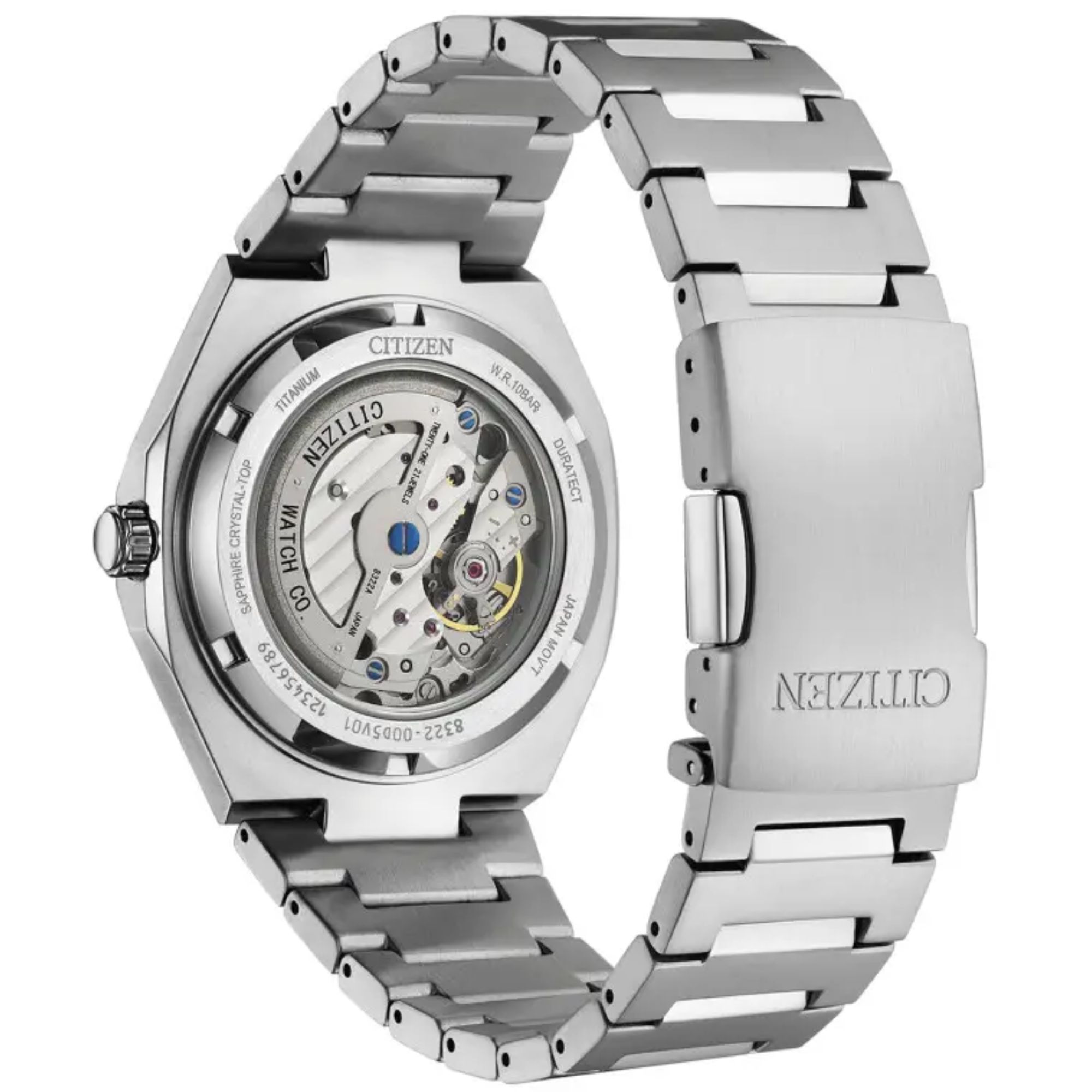 Citizen Super Zenshin 60 Super Titanium Automatic Watch with Blue Dial and Titanium Bracelet, 40.5 mm