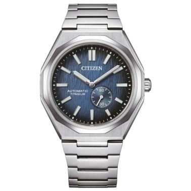 Montre Citizen Super Zenshin 60 Super Titanium automatique cadran bleu marine bracelet titane 40,5 mm