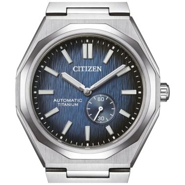 Montre Citizen Super Zenshin 60 Super Titanium automatique cadran bleu marine bracelet titane 40,5 mm