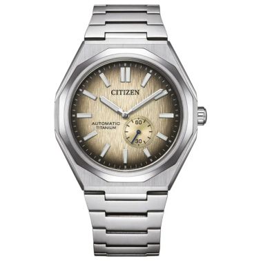 Citizen Super Zenshin 60 Super Titanium Automatic Watch with Yellow Dial and Titanium Bracelet, 40.5 mm