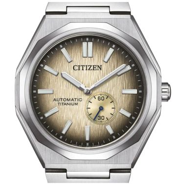 Citizen Super Zenshin 60 Super Titanium Automatic Watch with Yellow Dial and Titanium Bracelet, 40.5 mm