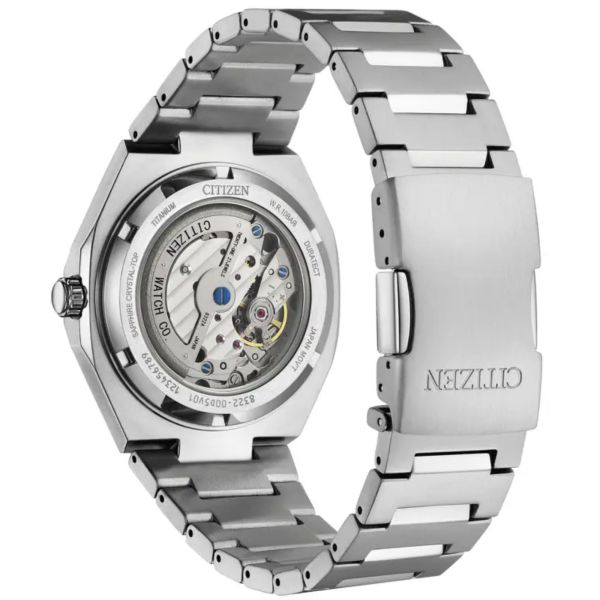 Citizen Super Zenshin 60 Super Titanium Automatic Watch with Yellow Dial and Titanium Bracelet, 40.5 mm