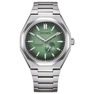 Montre Citizen Super Zenshin 60 Super Titanium automatique cadran vert bracelet titane 40,5 mm
