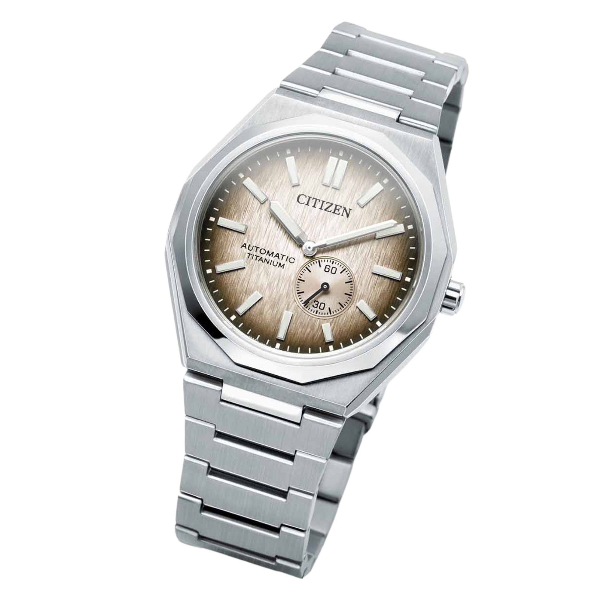 Citizen Super Zenshin 60 Super Titanium Automatic Watch with Yellow Dial and Titanium Bracelet, 40.5 mm