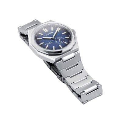 Citizen Super Zenshin 60 Super Titanium Automatic Watch with Dark Blue Dial and Titanium Bracelet, 40.5 mm