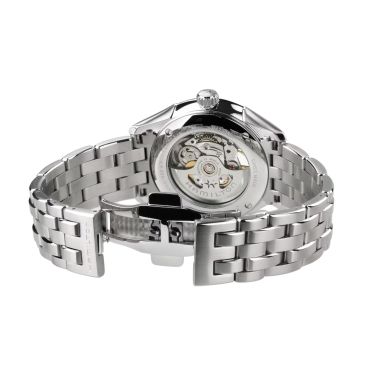 Montre Hamilton Jazzmaster Skeleton automatique cadran squelette vert bracelet acier 40 mm
