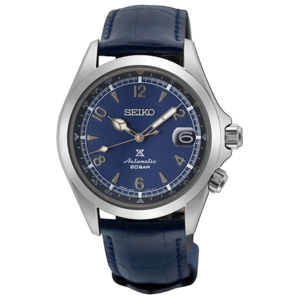 Seiko Prospex Alpinist "Night Sky" European Edition automatic blue dial leather strap 39,5 mm