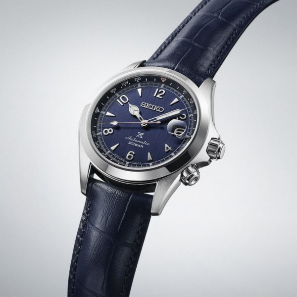 Seiko Prospex Alpinist "Night Sky" European Edition automatic blue dial leather strap 39,5 mm