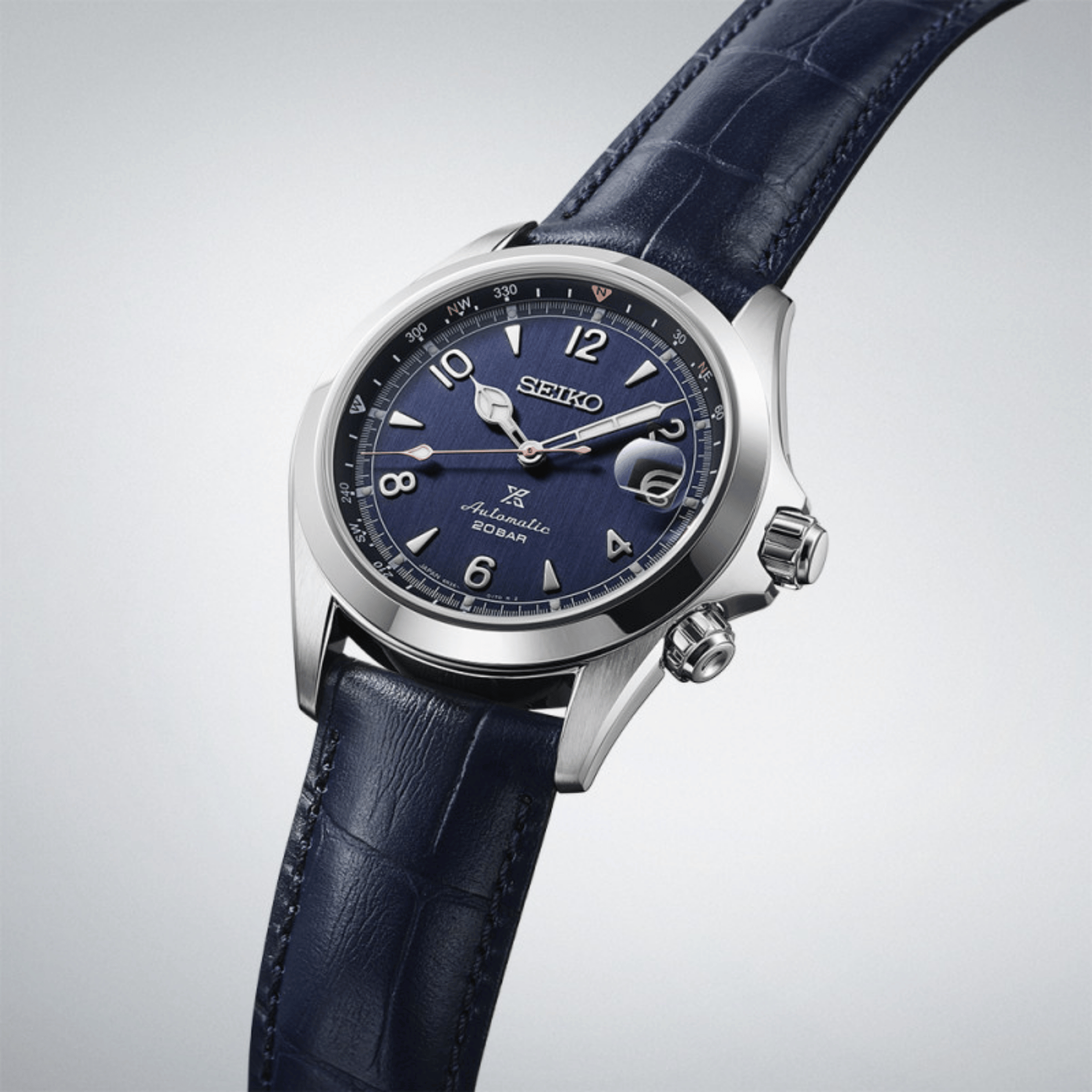 Seiko Prospex Alpinist "Night Sky" European Edition automatic blue dial leather strap 39,5 mm