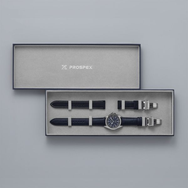 Seiko Prospex Alpinist "Night Sky" European Edition automatic blue dial leather strap 39,5 mm