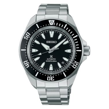 Montre Seiko Prospex Diver's Samurai automatique cadran noir bracelet acier 41,7 mm