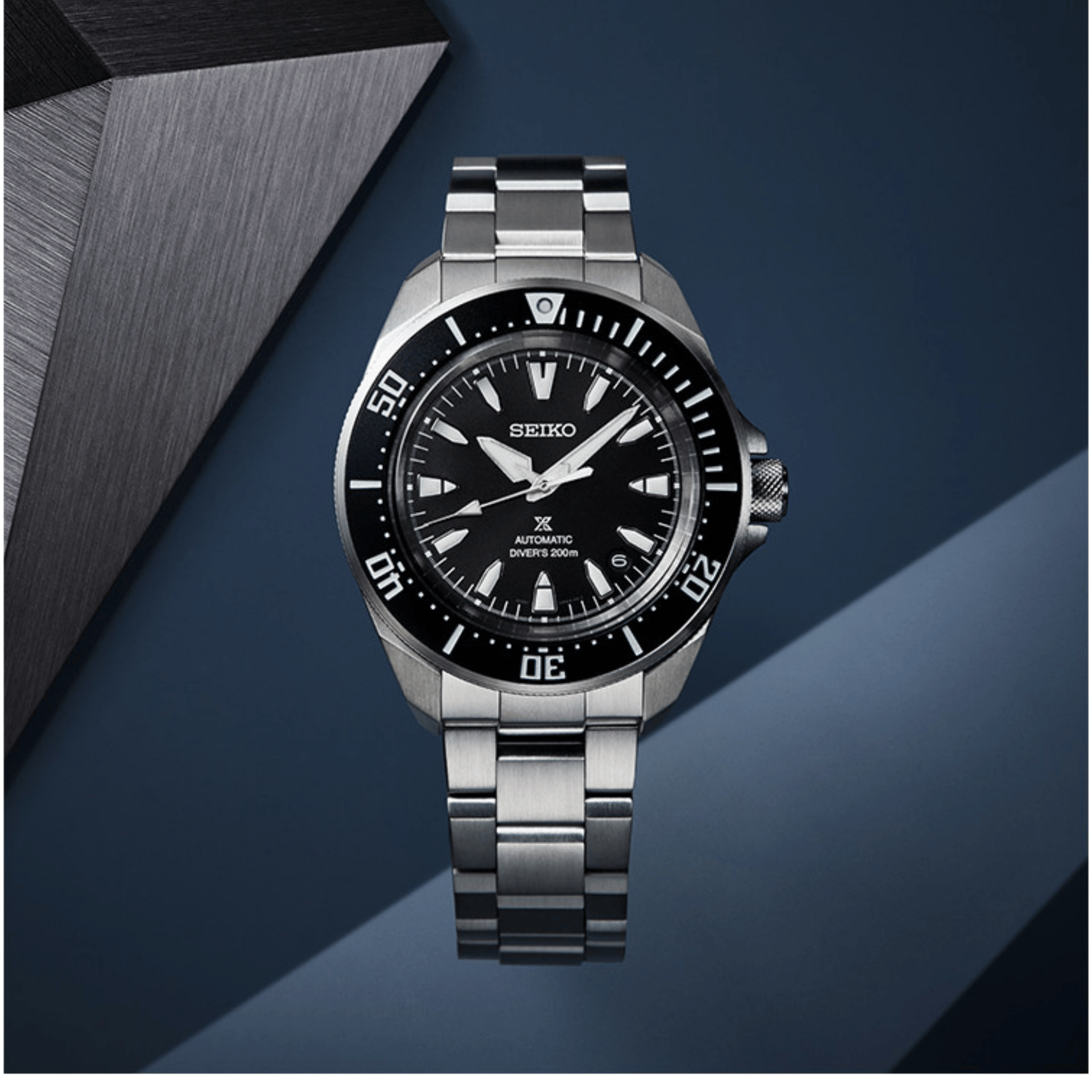 Seiko Prospex Diver's Samurai automatic black dial steel bracelet 41,7 mm