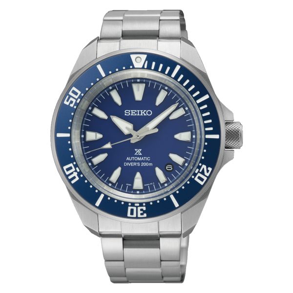 Montre Seiko Prospex Diver's Samurai automatique cadran bleu bracelet acier 41,7 mm