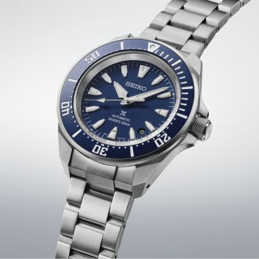 Montre Seiko Prospex Diver's Samurai automatique cadran bleu bracelet acier 41,7 mm