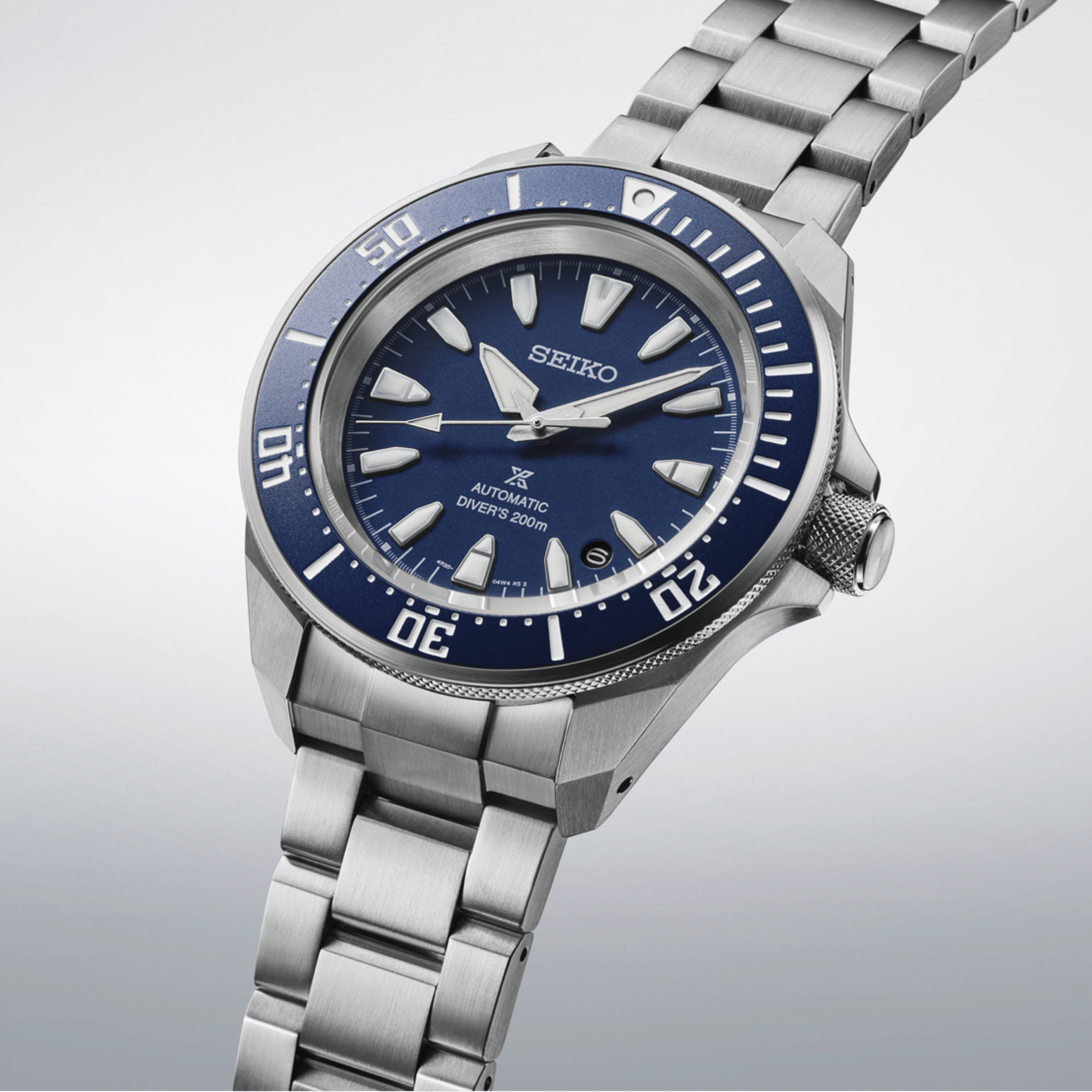 Montre Seiko Prospex Diver's Samurai automatique cadran bleu bracelet acier 41,7 mm