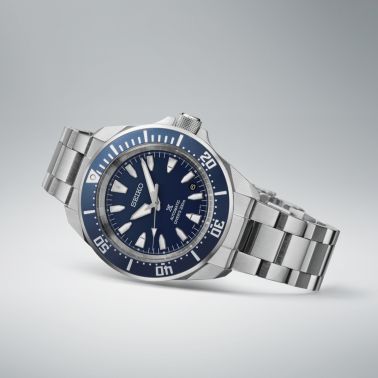 Montre Seiko Prospex Diver's Samurai automatique cadran bleu bracelet acier 41,7 mm