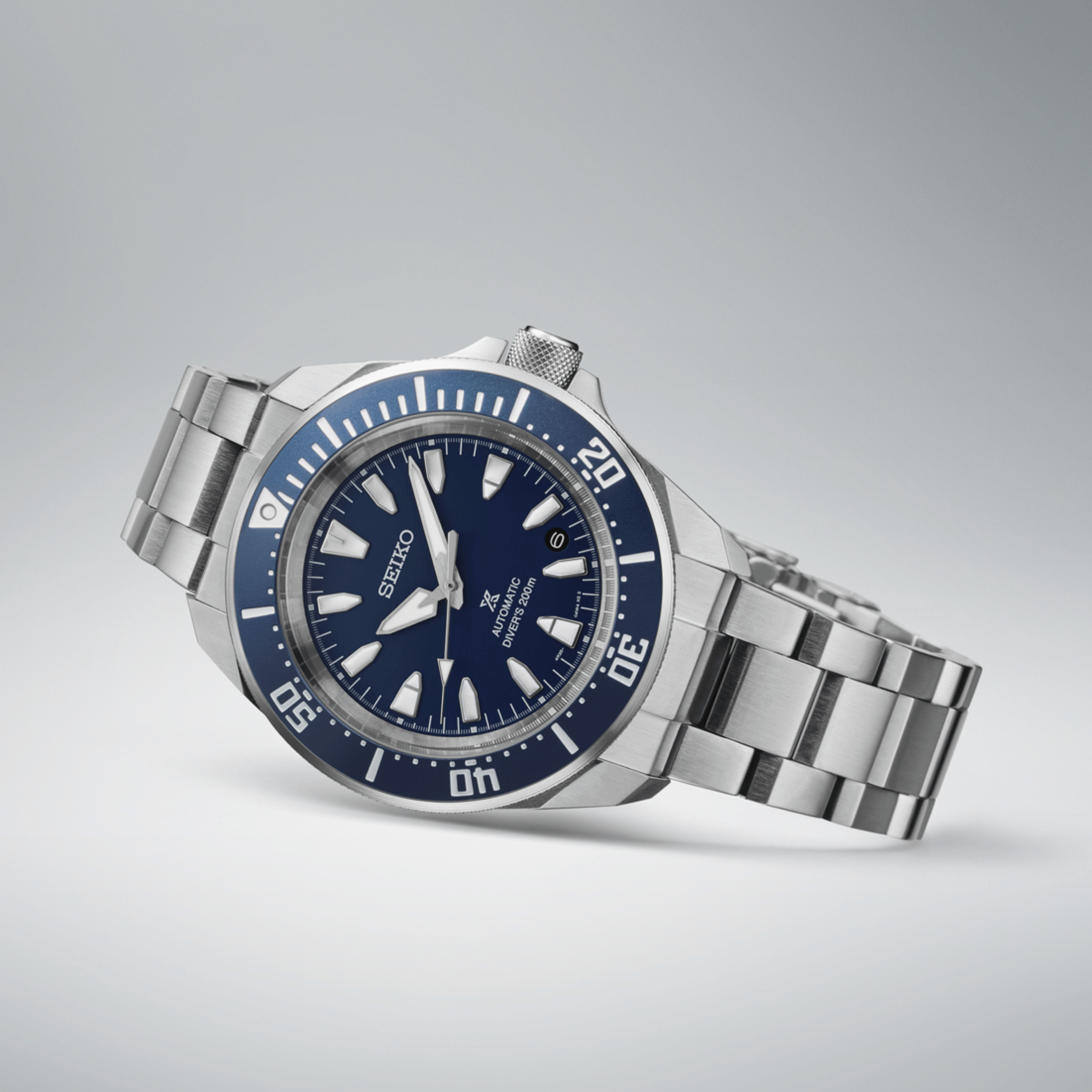 Seiko Prospex Diver's Samurai automatic blue dial steel bracelet 41,7 mm