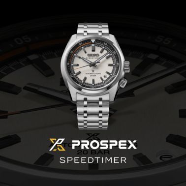 Montre Seiko Prospex Speedtimer Automatique cadran argenté bracelet acier 39,5 mm