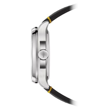 Montre Mido Multifort TV Big Date automatique cadran noir bracelet tissu noir 40 mm