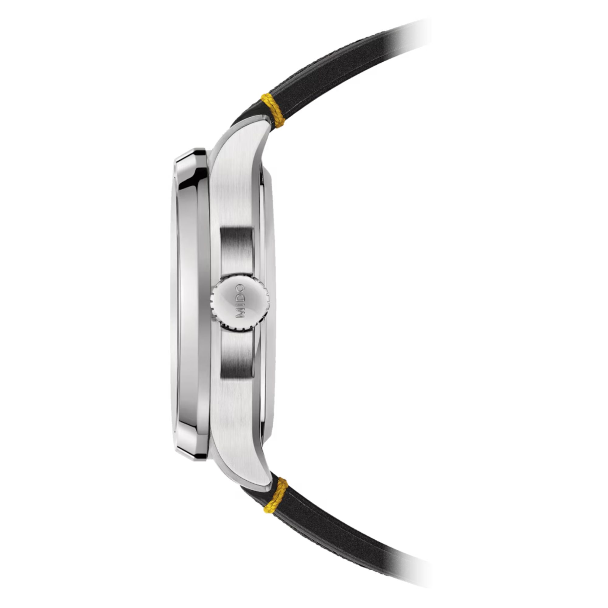 Montre Mido Multifort TV Big Date automatique cadran noir bracelet tissu noir 40 mm