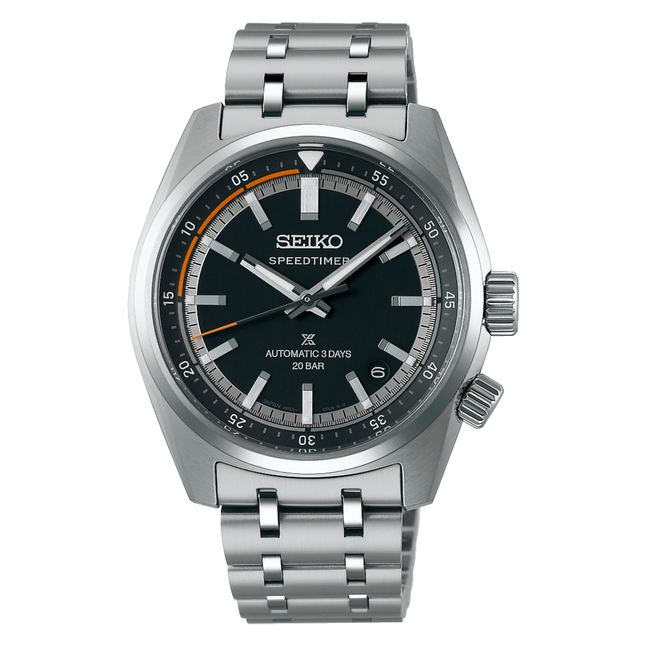 Seiko Prospex Speedtimer Automatic black dial steel bracelet 39,5 mm