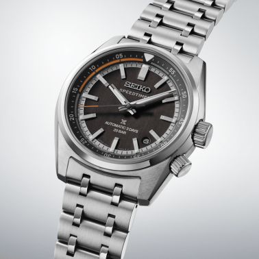 Montre Seiko Prospex Speedtimer Automatique cadran noir bracelet acier 39,5 mm