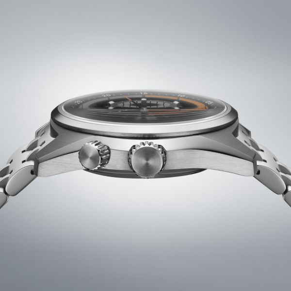 Montre Seiko Prospex Speedtimer Automatique cadran noir bracelet acier 39,5 mm