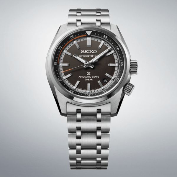Seiko Prospex Speedtimer Automatic black dial steel bracelet 39,5 mm