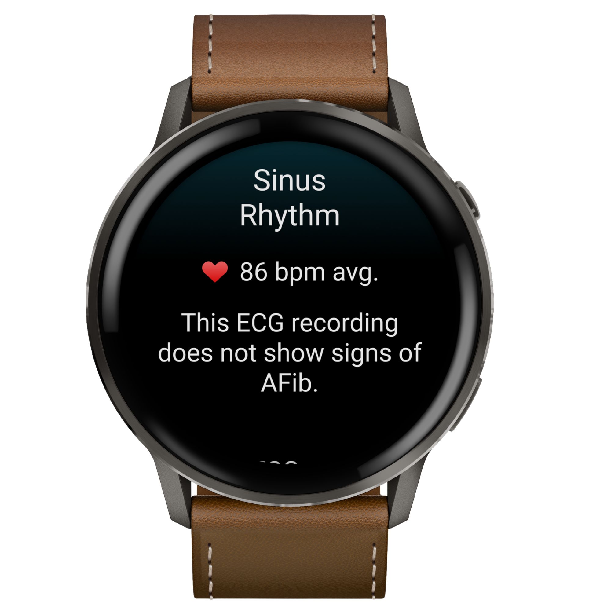 Montre Garmin Venu 4 AMOLED Gray bracelet cuir marron et silicone noir 45 mm