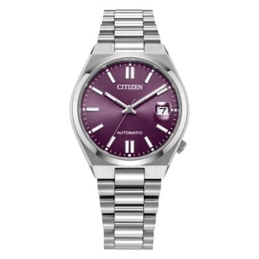Montre Citizen Tsuyosa 37 mm Purple automatique cadran violet bracelet acier 37 mm
