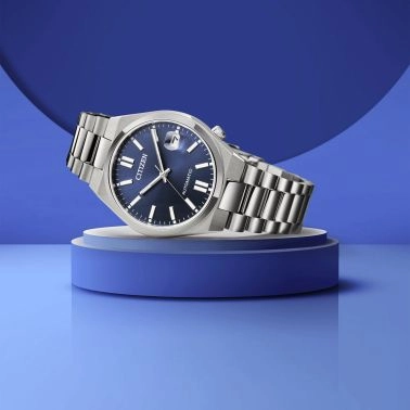 Montre Citizen Tsuyosa 37 mm Blue automatique cadran bleu bracelet acier 37 mm