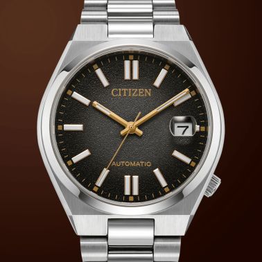 Montre Citizen Tsuyosa 37 mm Time Split automatique cadran noir bracelet acier 37 mm