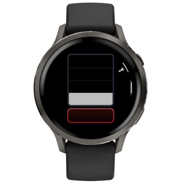 Montre Garmin Venu 4 AMOLED Gray bracelet silicone noir 41 mm