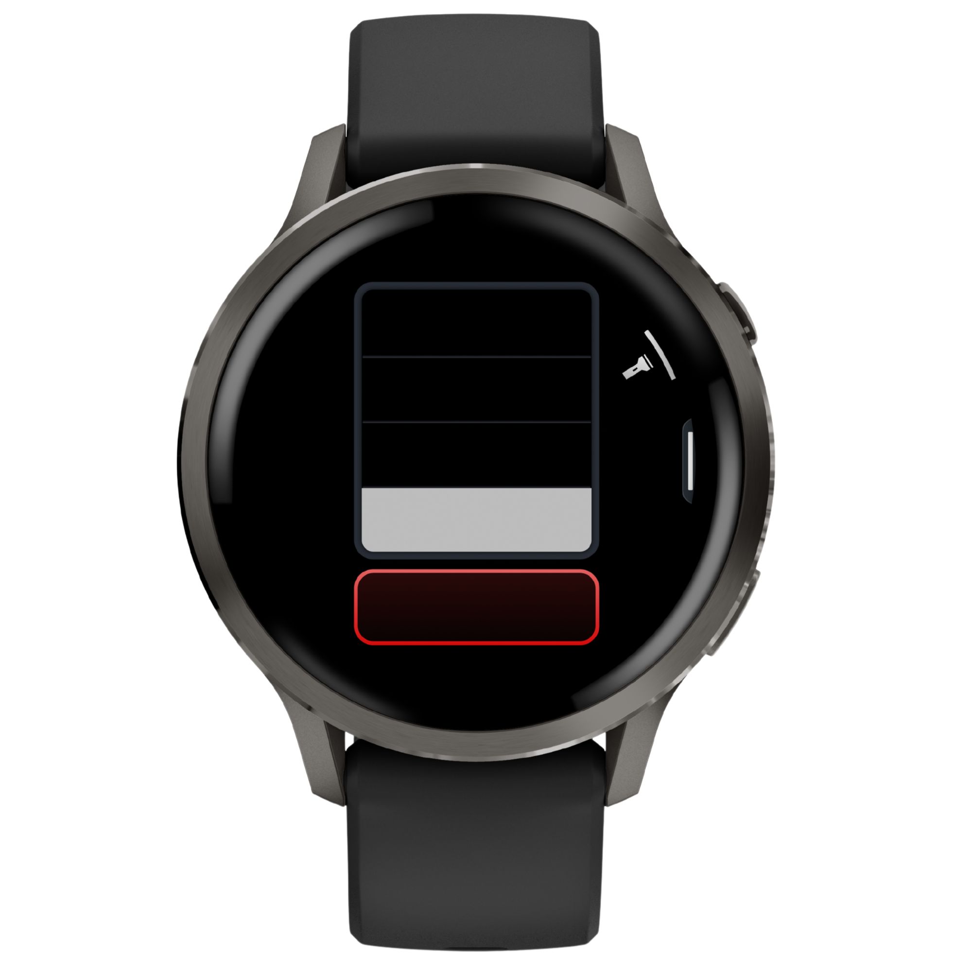 Montre Garmin Venu 4 AMOLED Gray bracelet silicone noir 41 mm