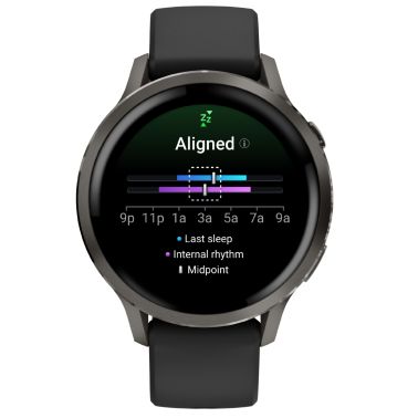 Montre Garmin Venu 4 AMOLED Gray bracelet silicone noir 41 mm