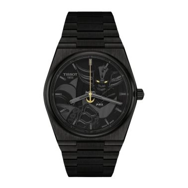 Tissot PRX "UFO Robot Grendizer 50th Anniversary" Powermatic 80 automatic black dial Black PVD steel bracelet 40 mm