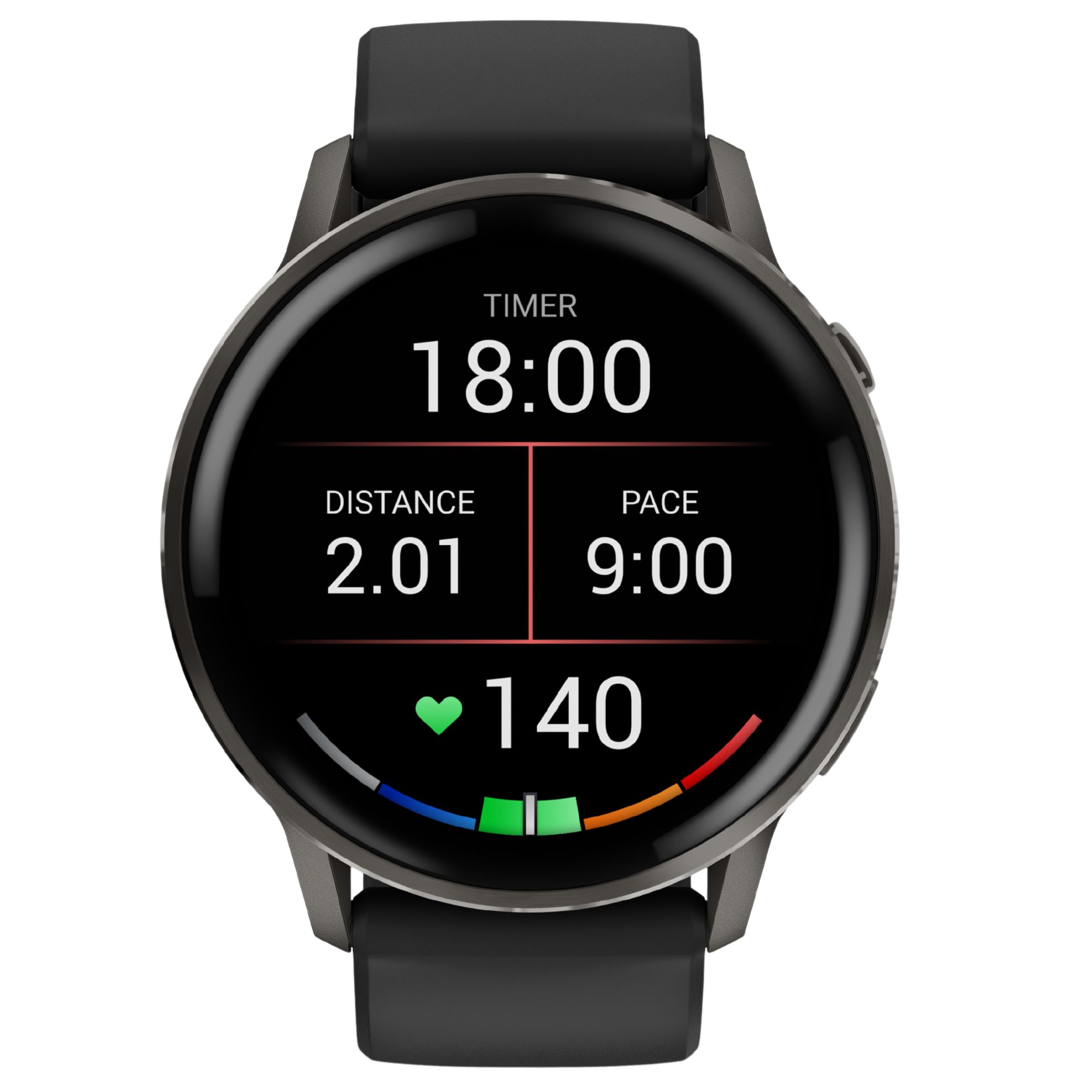 Montre Garmin Venu 4 AMOLED Gray bracelet silicone noir 45 mm