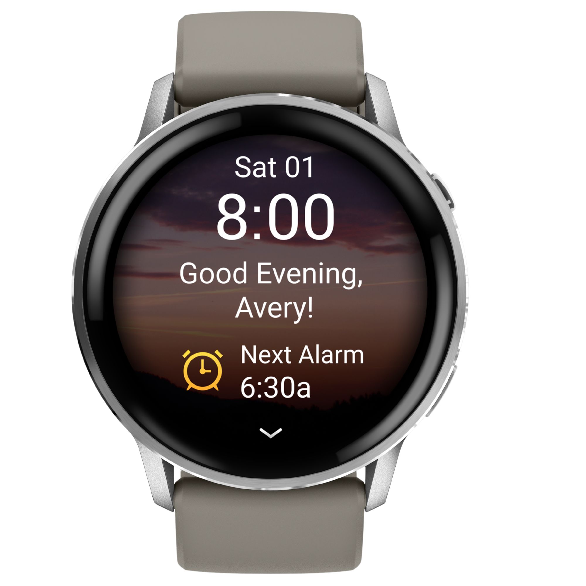 Montre Garmin Venu 4 AMOLED Silver bracelet silicone gris 45 mm