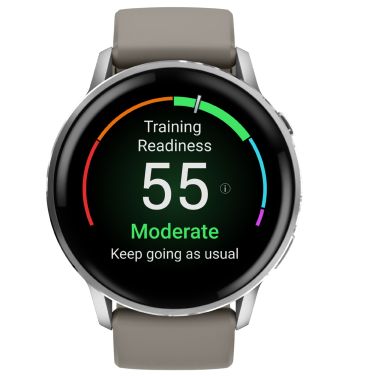 Montre Garmin Venu 4 AMOLED Silver bracelet silicone gris 45 mm