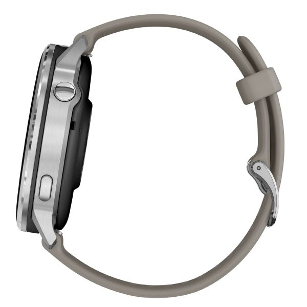 Montre Garmin Venu 4 AMOLED Silver bracelet silicone gris 45 mm