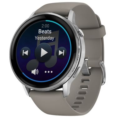 Montre Garmin Venu 4 AMOLED Silver bracelet silicone gris 45 mm